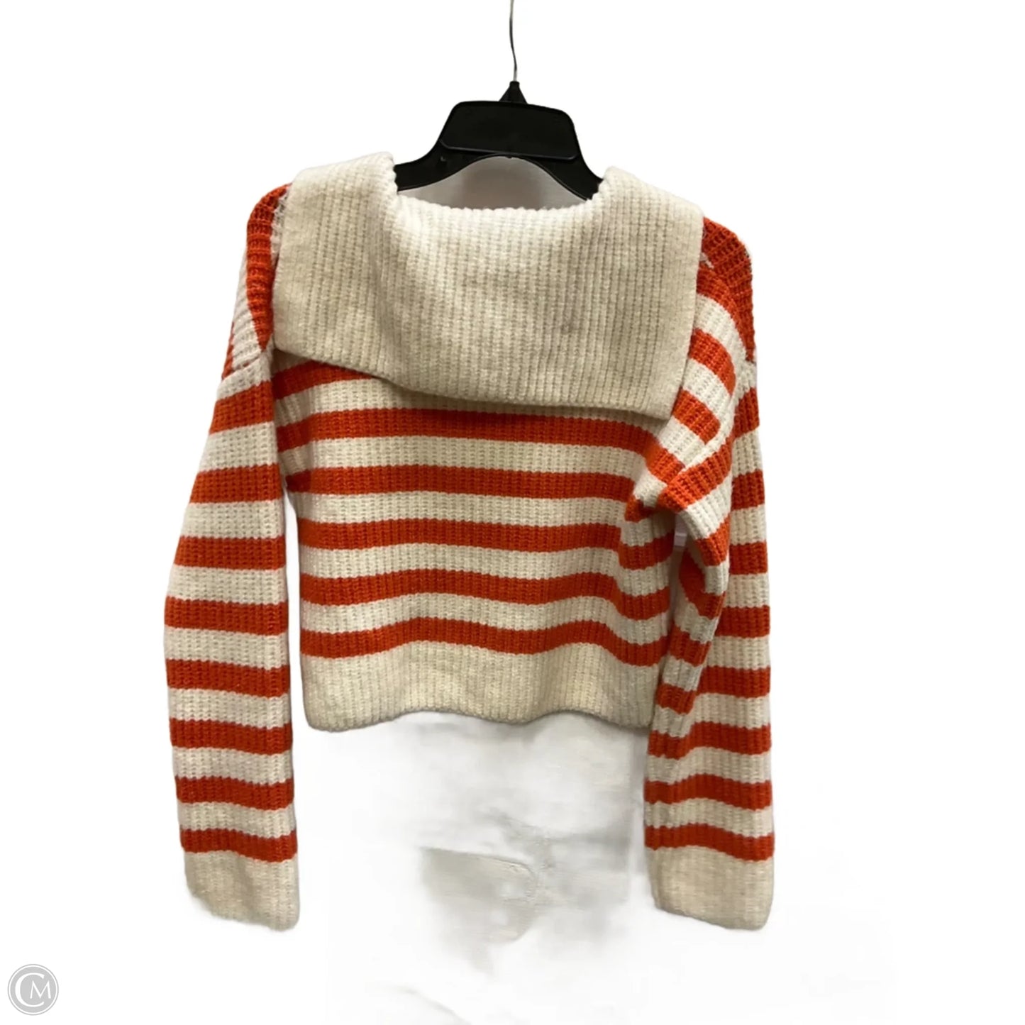 Sweater By Sincerely Jules In Orange & White, Size: S