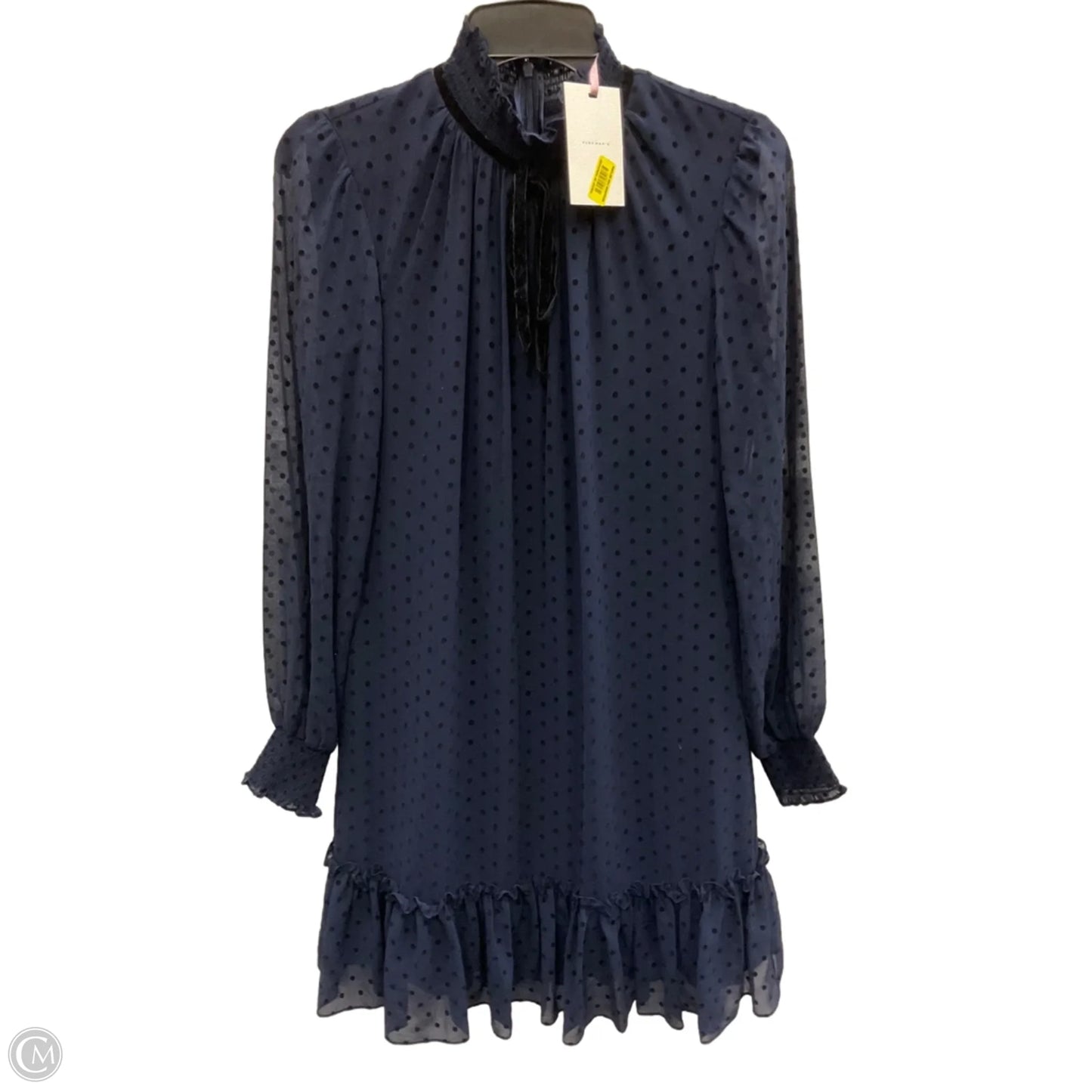 Dress Party Midi By Alex Marie In Black & Blue, Size: 4