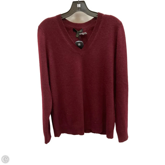 Sweater Cashmere By Charter Club In Maroon, Size: L