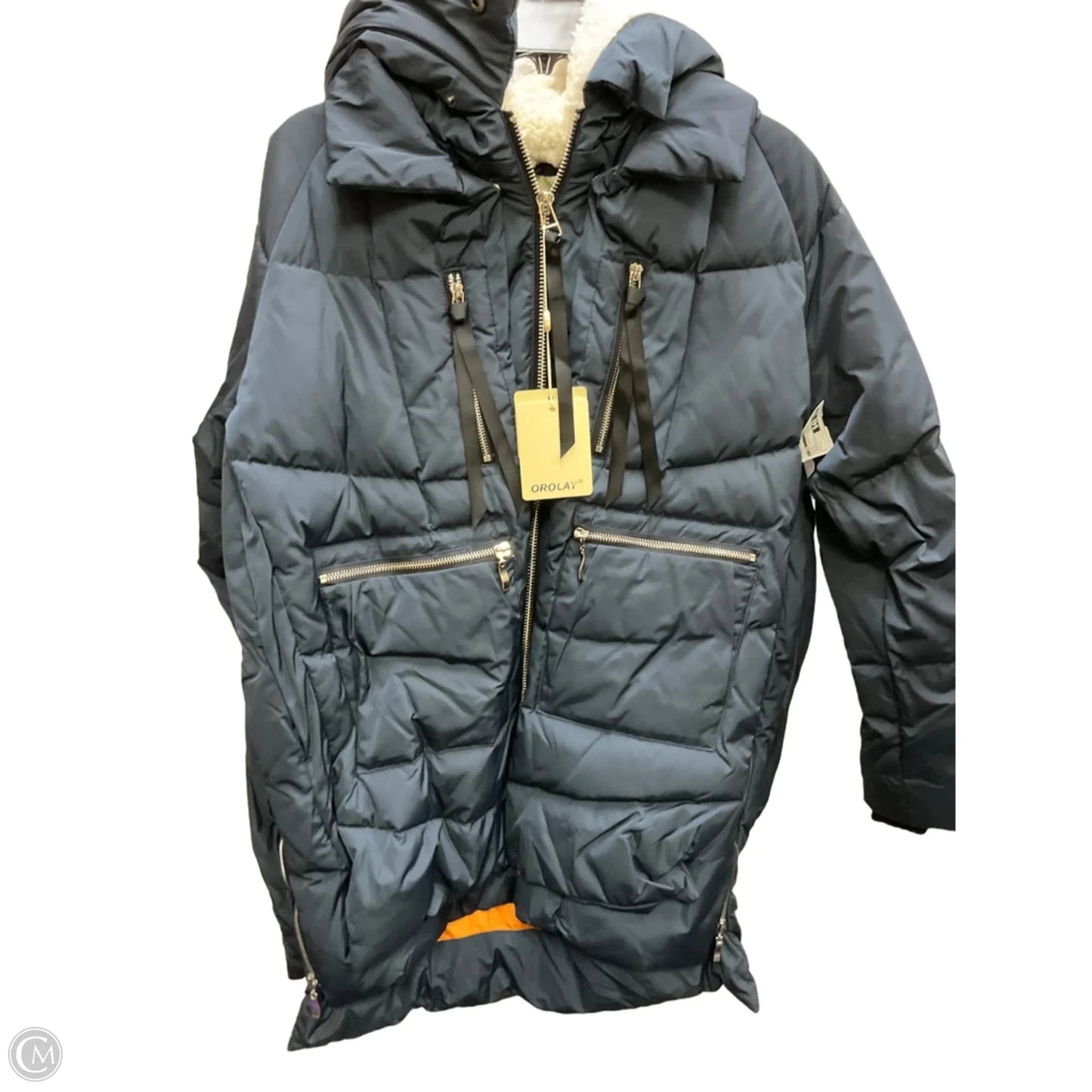 Coat Puffer & Quilted By Cmb In Blue, Size: L