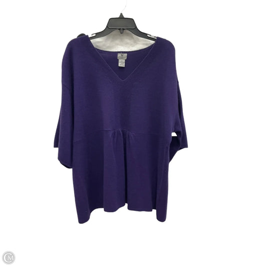 Sweater Cashmere By Worthington In Purple, Size: 2x