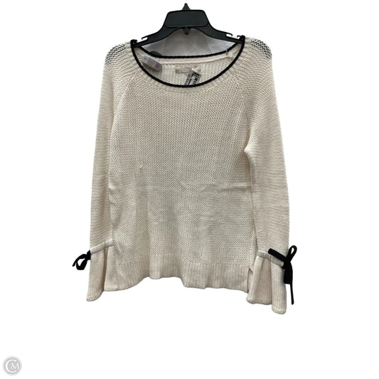 Top Long Sleeve By Loft In Black & White, Size: S