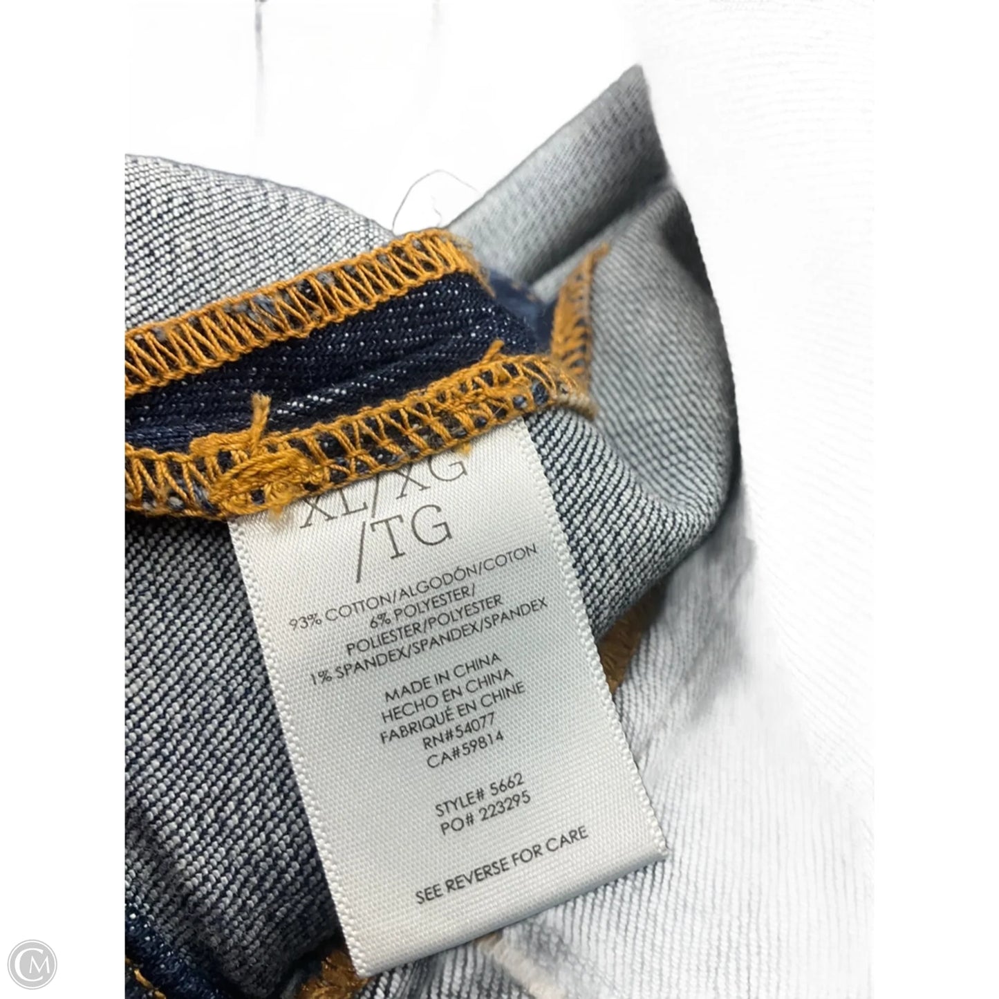 Jacket Denim By Cabi In Blue Denim, Size: Xl