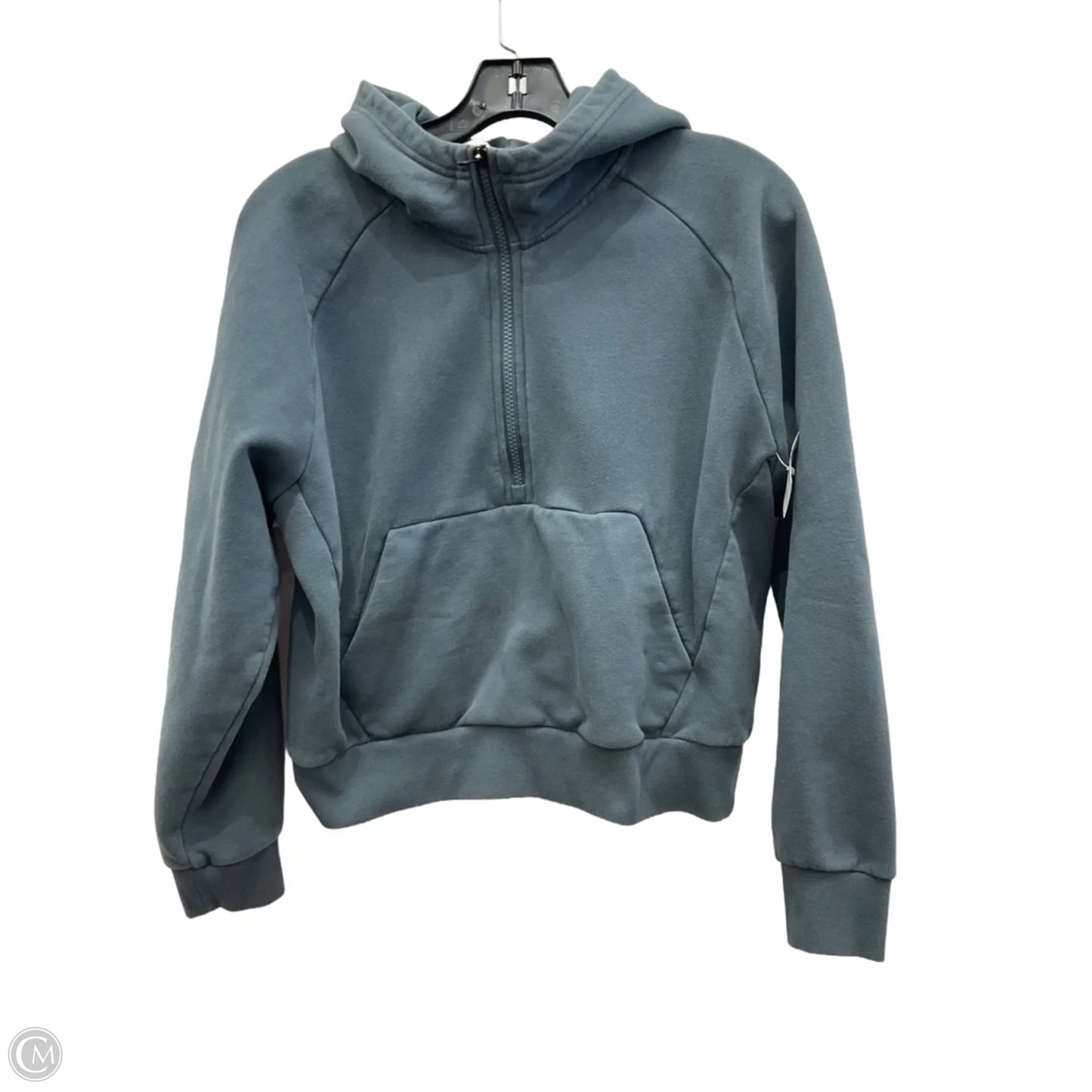 Athletic Top Long Sleeve Hoodie By Athleta In Blue, Size: Sp