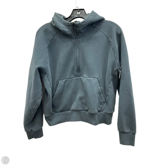 Athletic Top Long Sleeve Hoodie By Athleta In Blue, Size: Sp