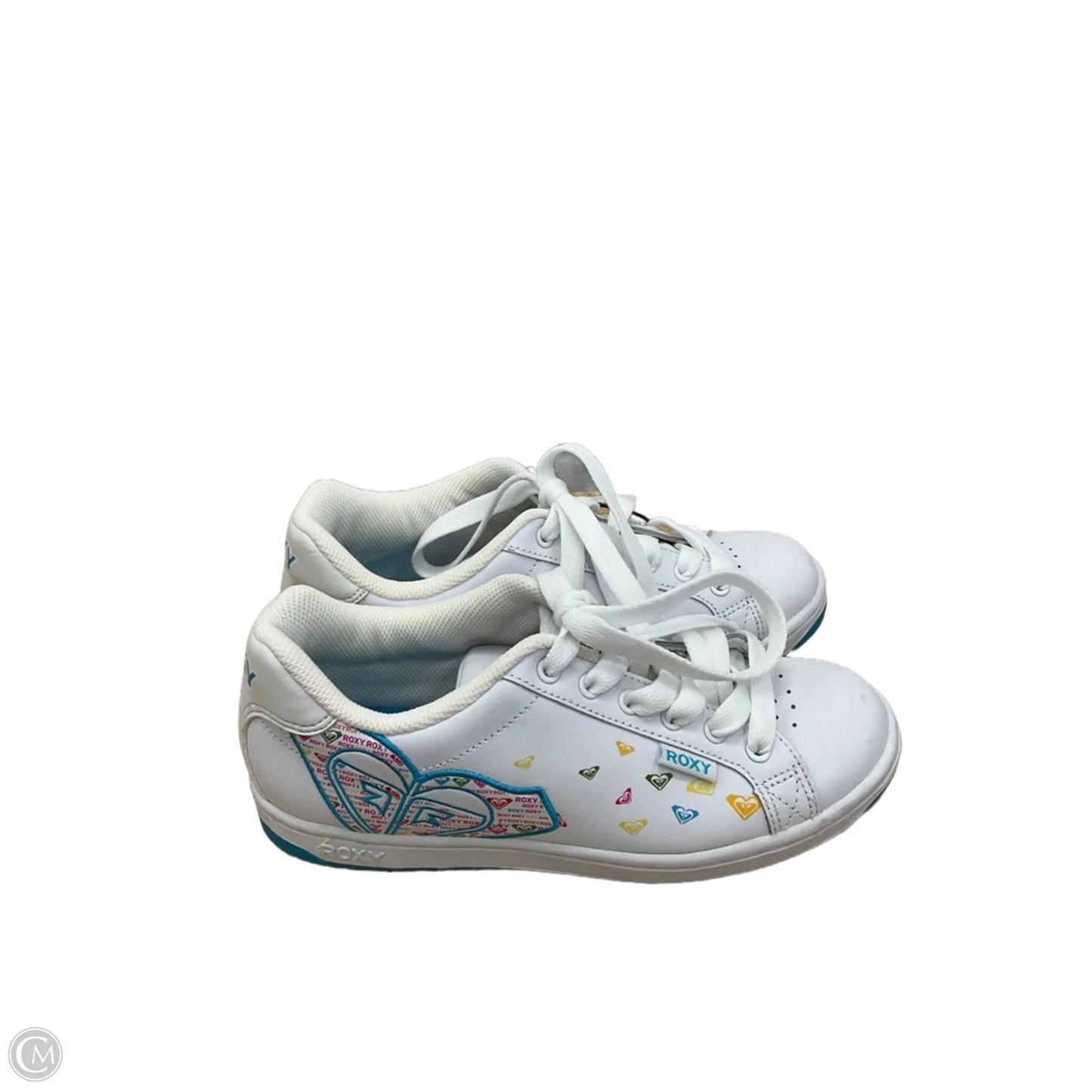 Shoes Sneakers By Roxy In Blue & White, Size: 6.5