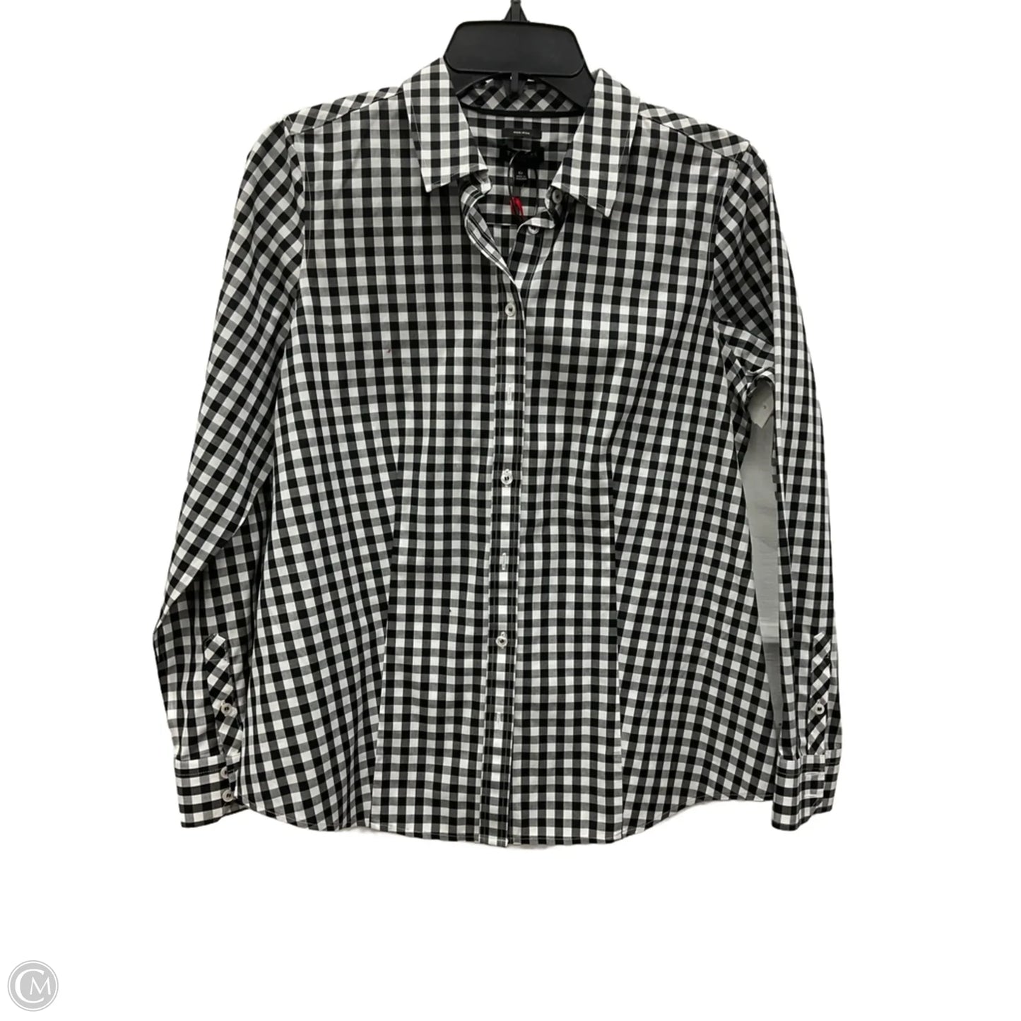 Blouse Long Sleeve By Talbots In Black & White, Size: Mp