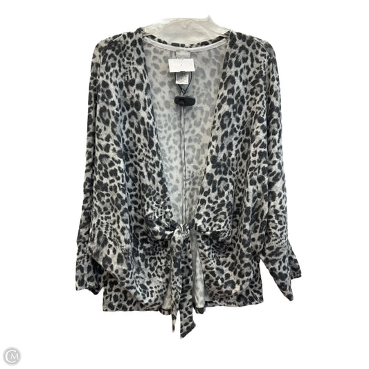 Cardigan By Chicos In Animal Print, Size: L