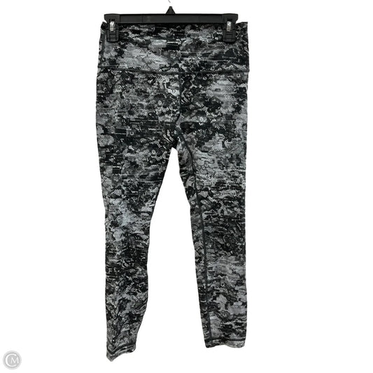 Athletic Leggings By Lululemon In Black & Grey, Size: 8
