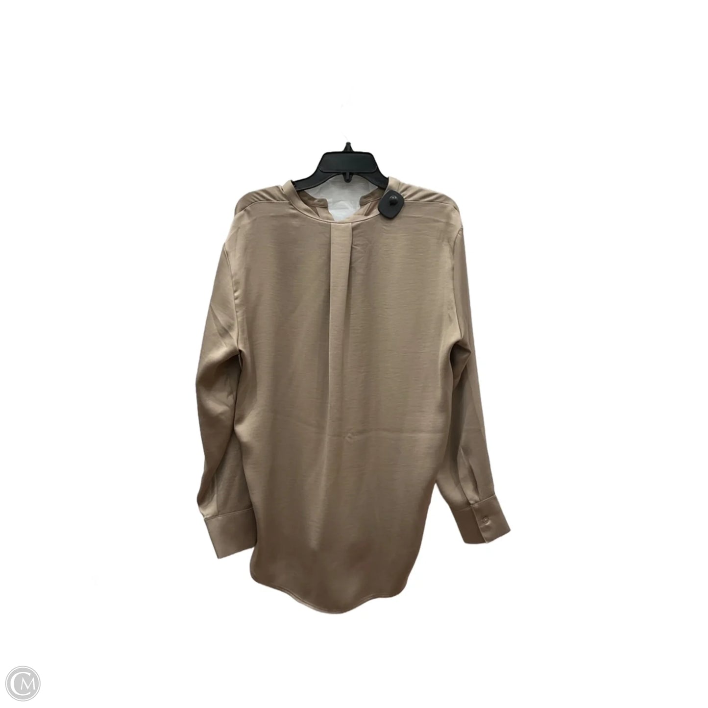 Blouse Long Sleeve By Banana Republic In Tan, Size: L