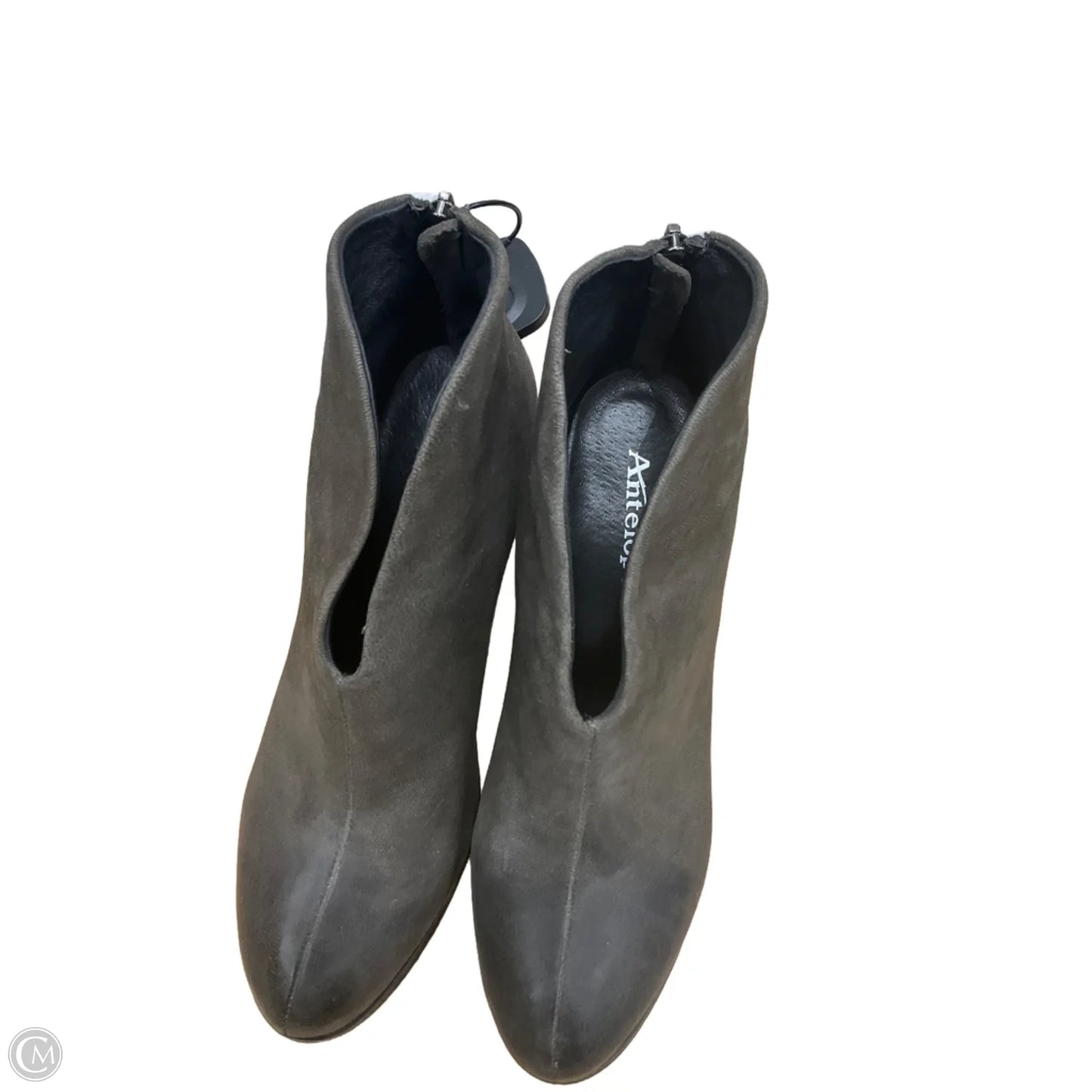 Boots Ankle Heels By Cma In Grey, Size: 8.5