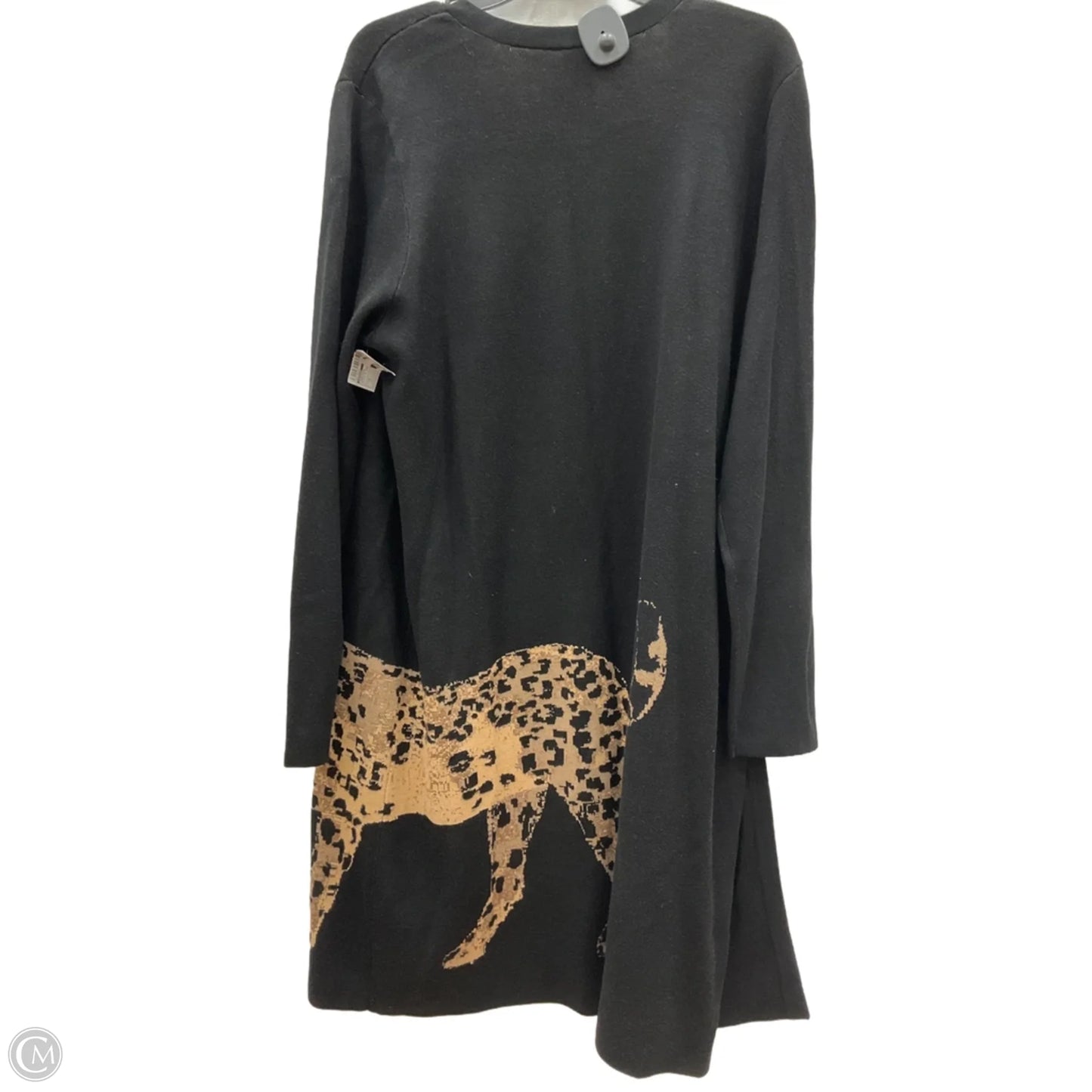 Cardigan By Chicos In Black & Tan, Size: L