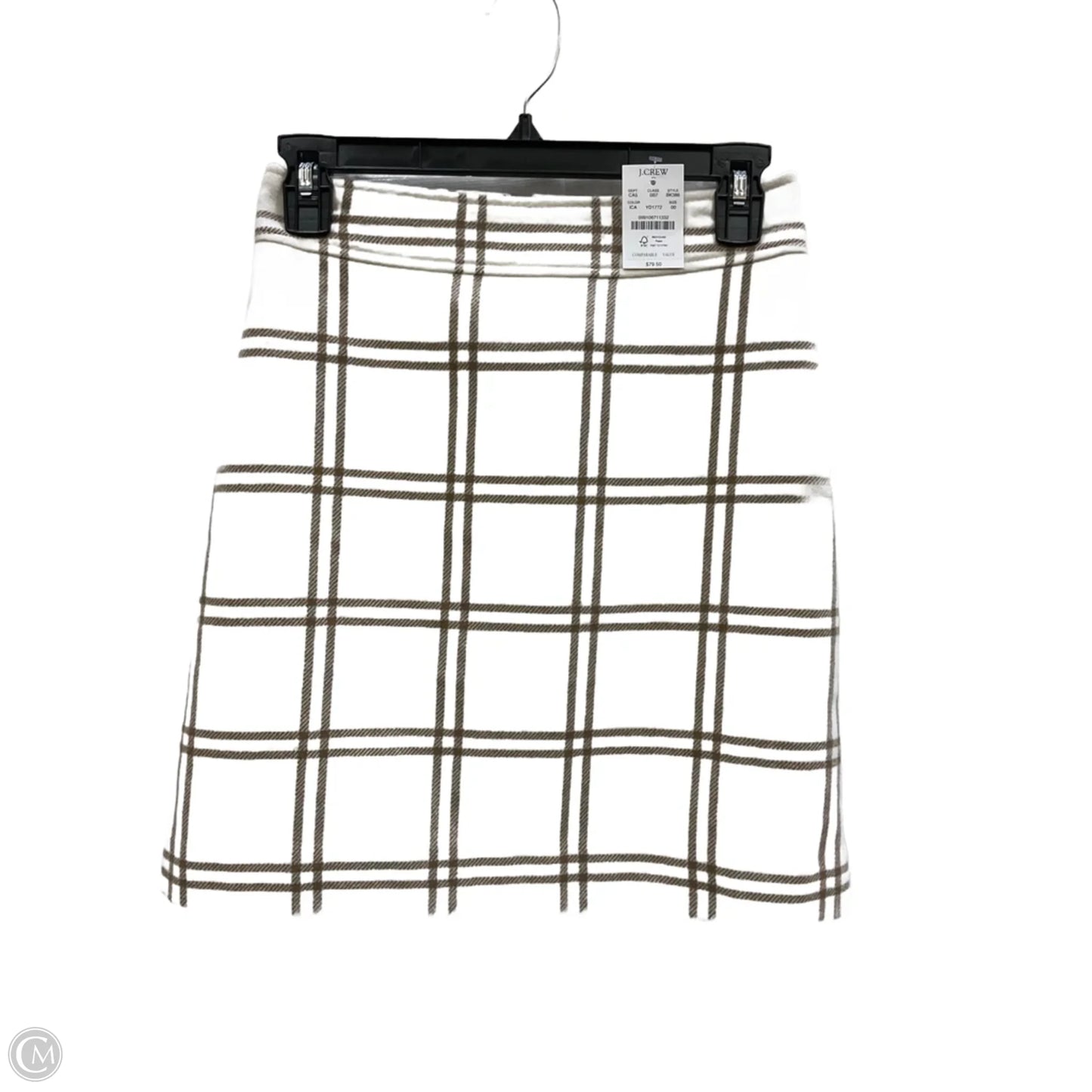 Skirt Midi By J. Crew In Tan & White, Size: Xs