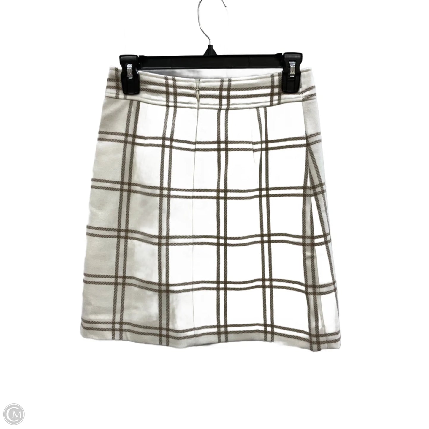 Skirt Midi By J. Crew In Tan & White, Size: Xs