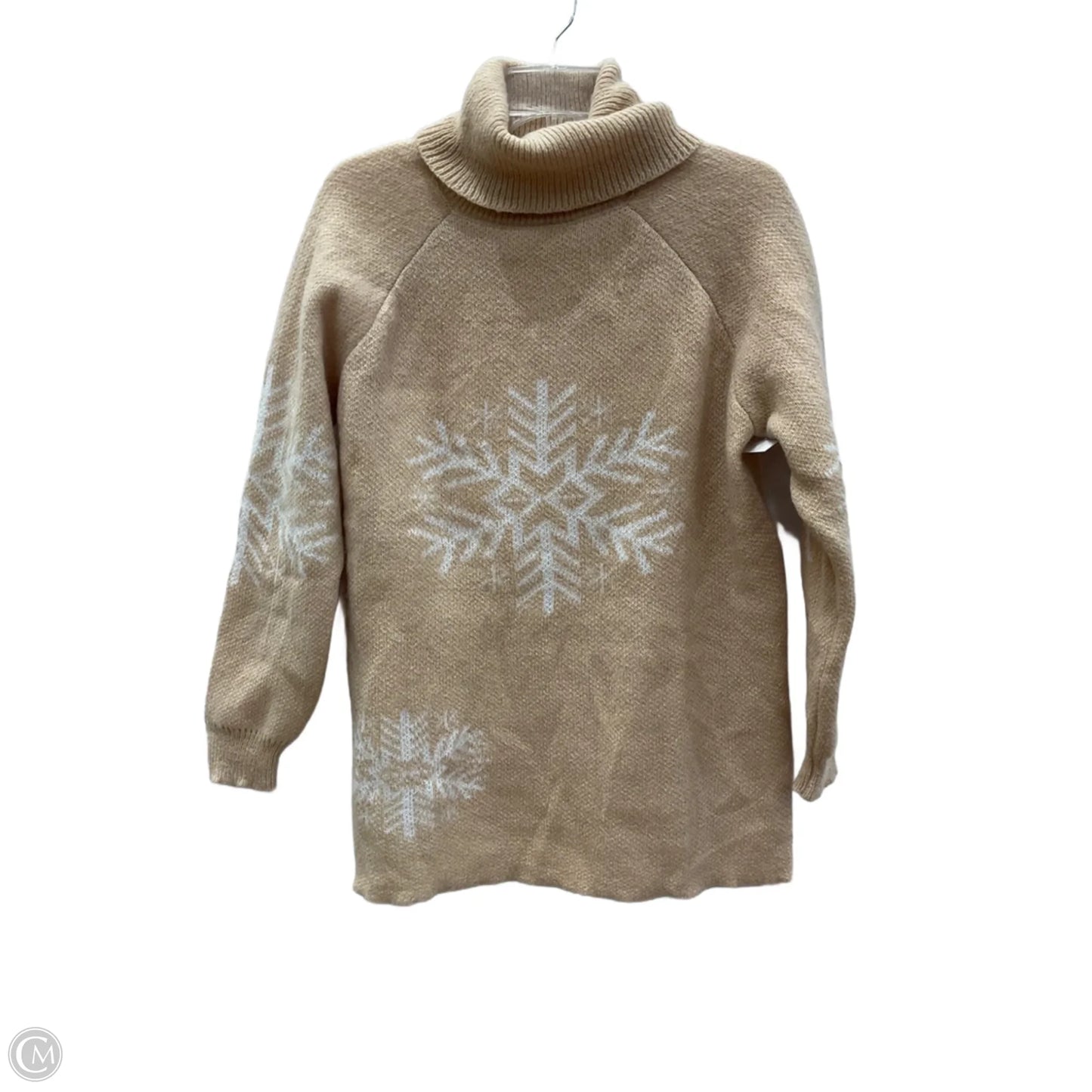 Sweater By Emery Rose In Brown & White, Size: M