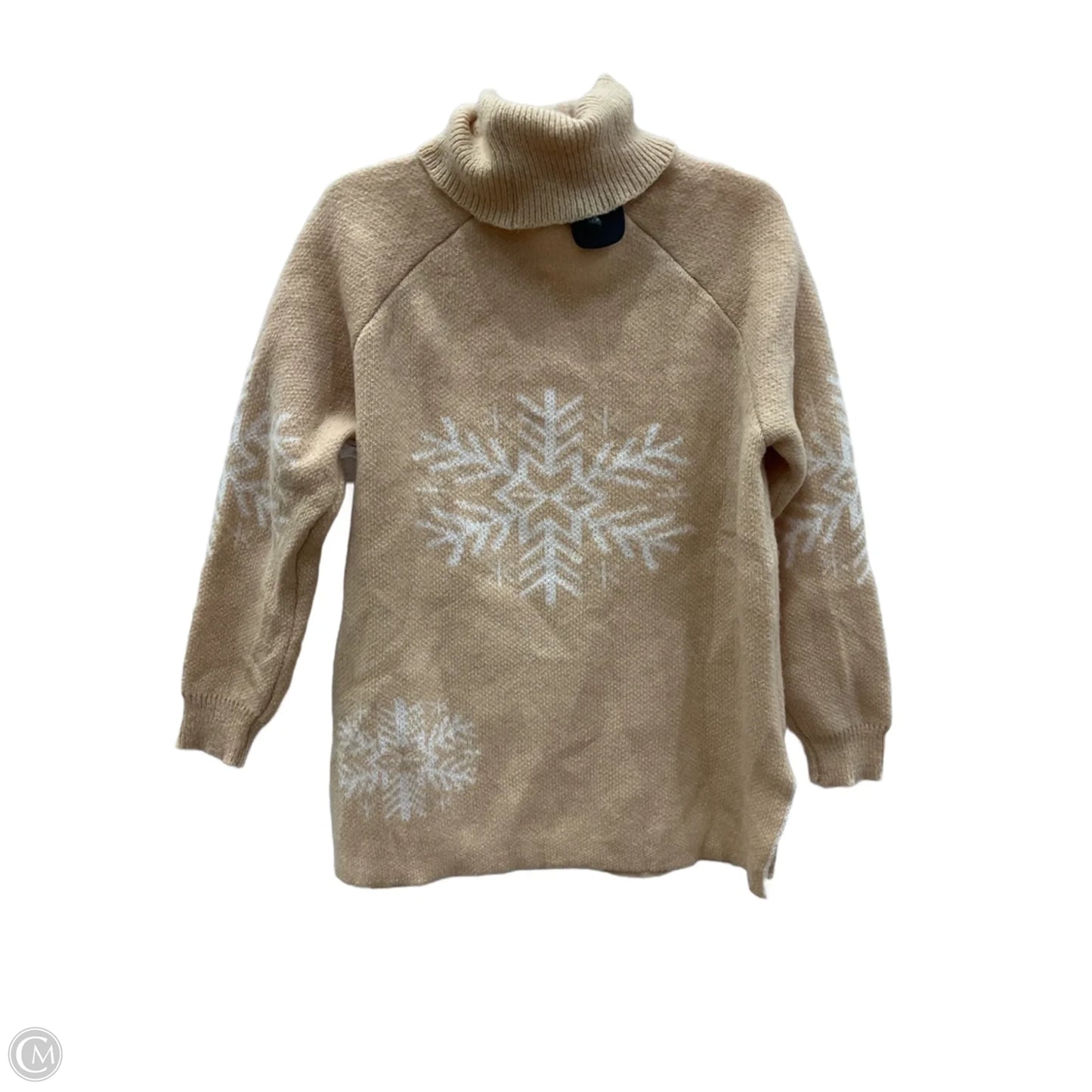 Sweater By Emery Rose In Brown & White, Size: M