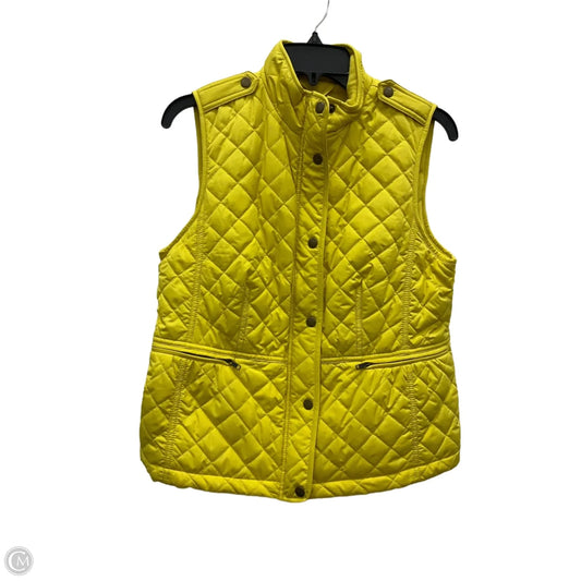 Vest Puffer & Quilted By Talbots In Yellow, Size: Mp