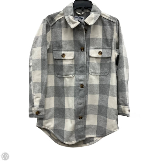 Jacket Shirt By Old Navy In Grey & White, Size: Xs