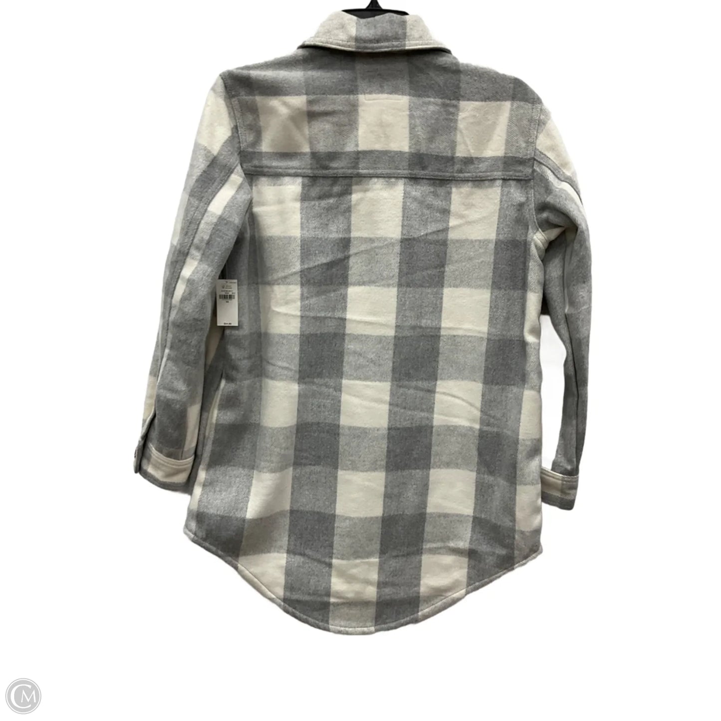 Jacket Shirt By Old Navy In Grey & White, Size: Xs