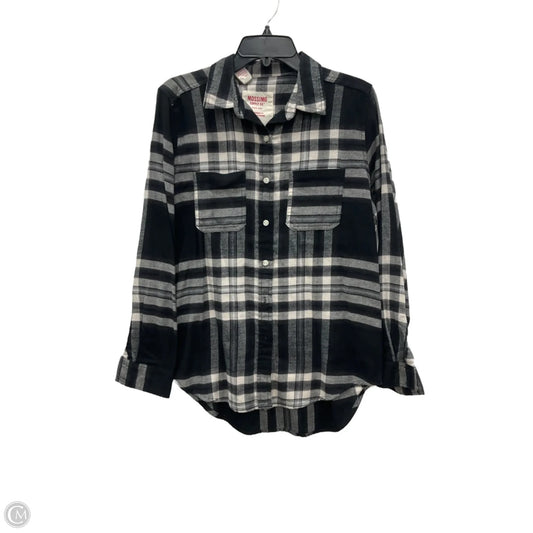 Blouse Long Sleeve By Mossimo In Black & White, Size: S