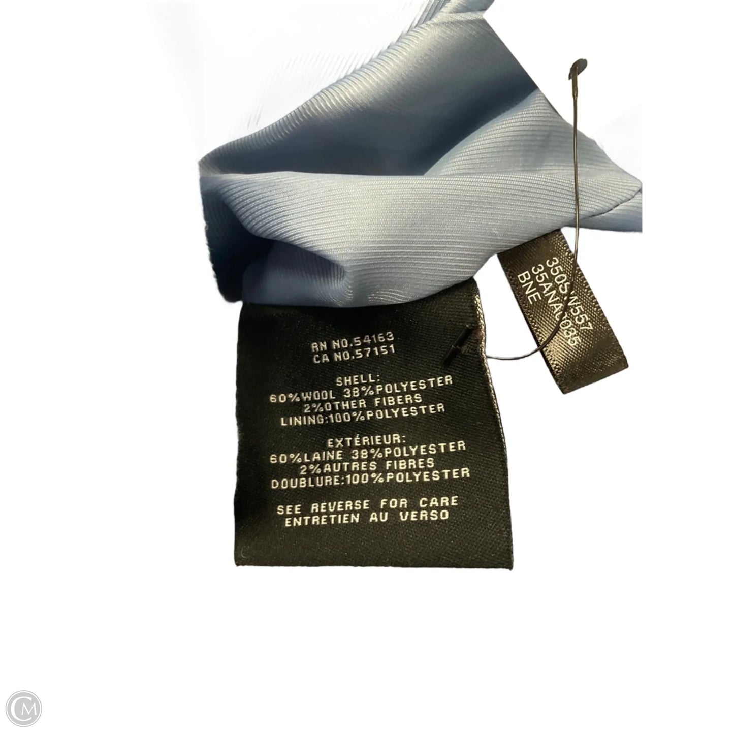 Coat Peacoat By Cole-haan In Blue, Size: 2