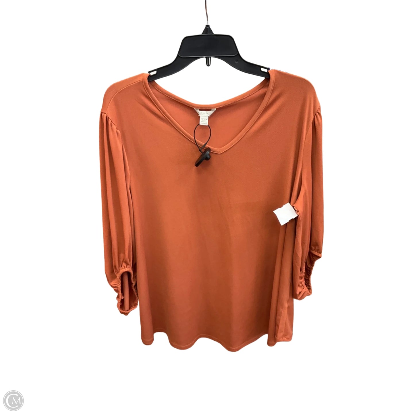 Top 3/4 Sleeve By Clothes Mentor In Orange, Size: 16