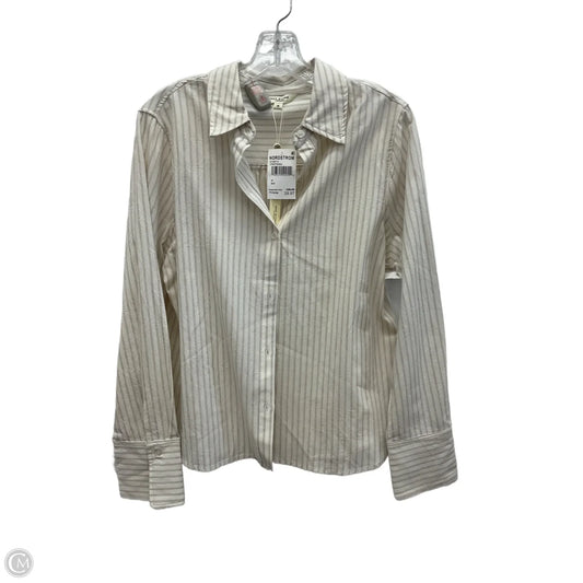 Blouse Long Sleeve By Max Studio In Cream, Size: M