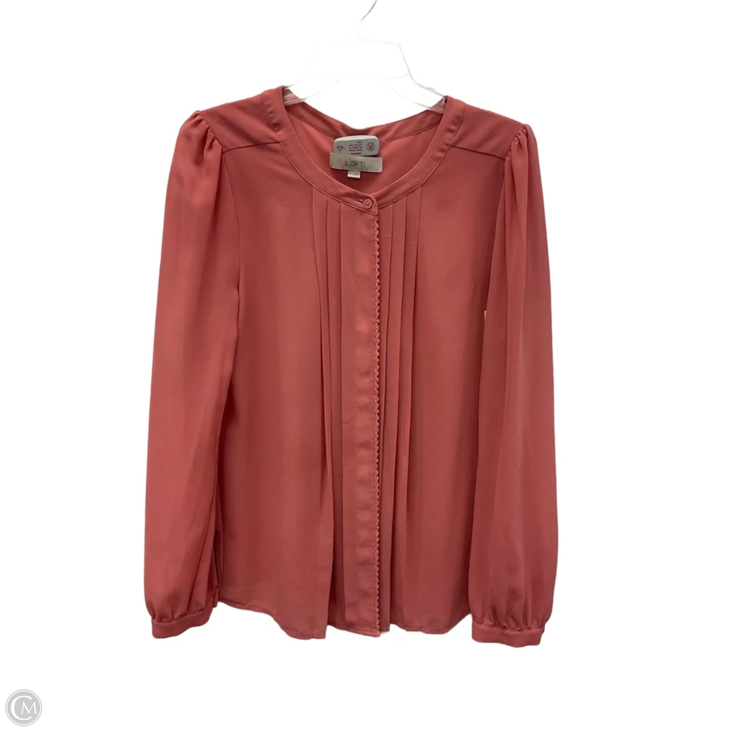 Top Long Sleeve By Loft In Pink, Size: M