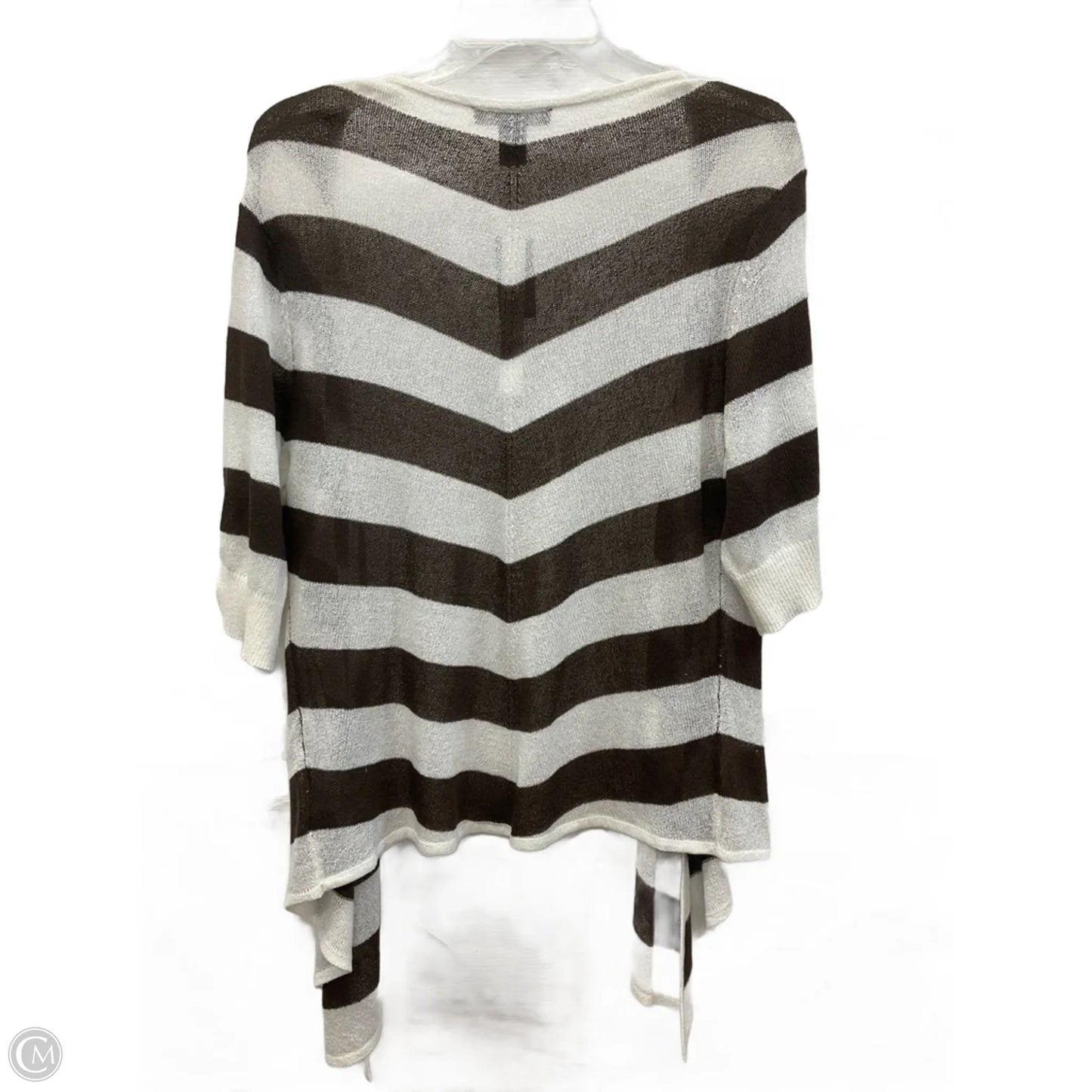 Cardigan By White House Black Market In Brown & White, Size: Xl