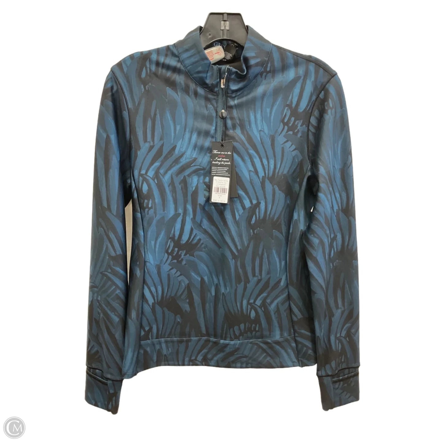Athletic Jacket By Cma In Black & Blue, Size: M