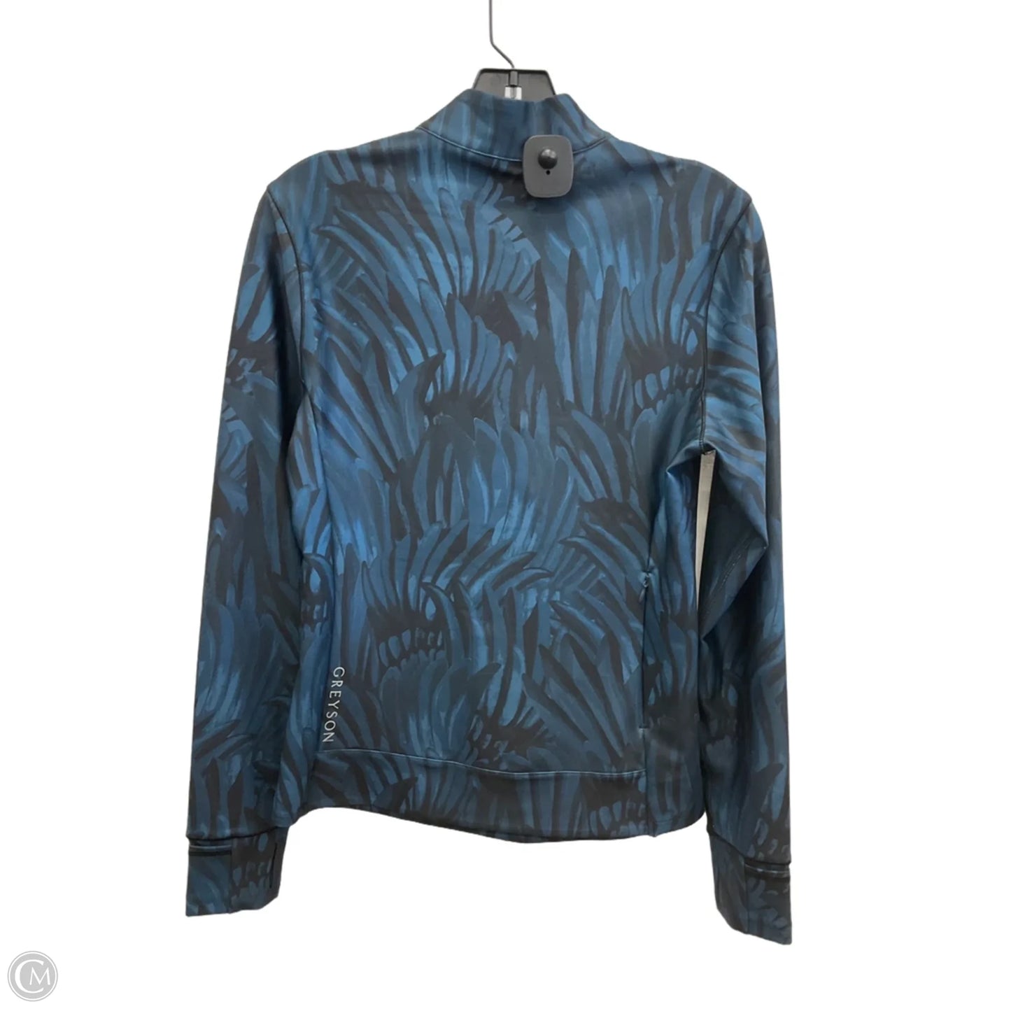 Athletic Jacket By Cma In Black & Blue, Size: M