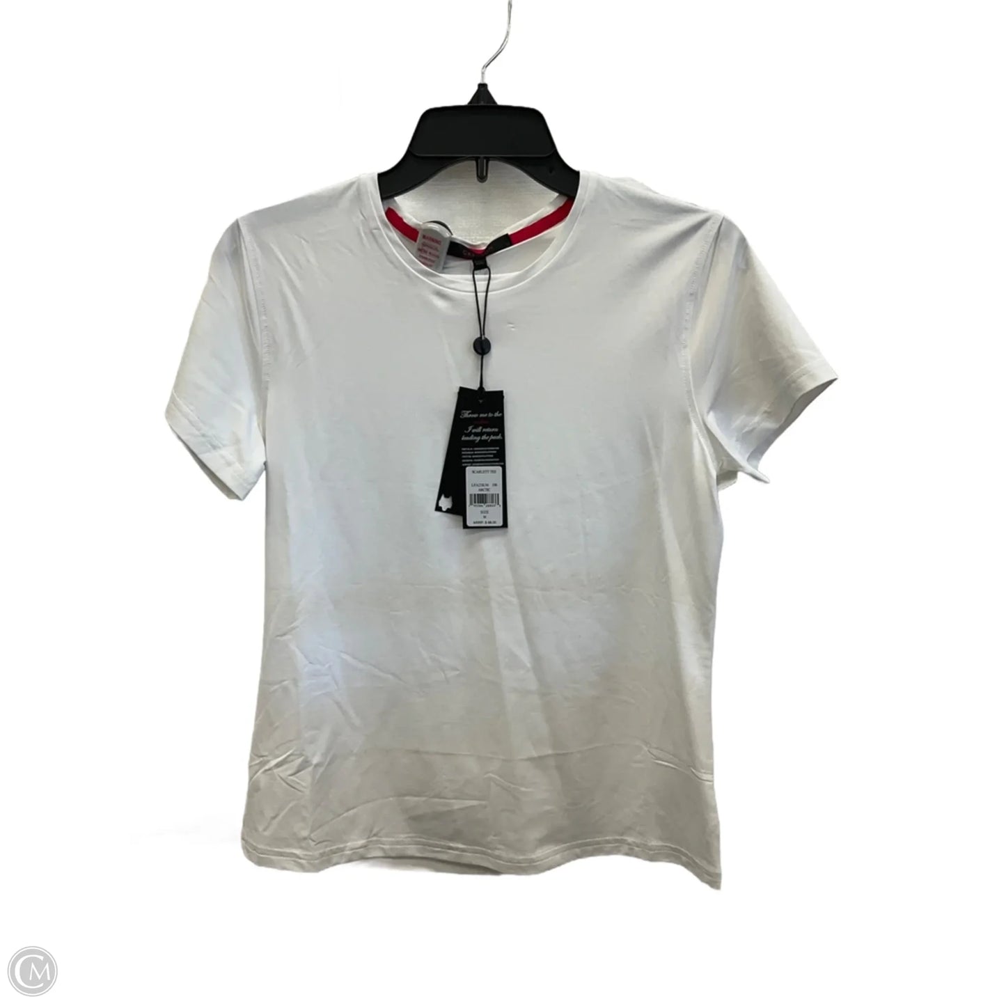 Athletic Top Short Sleeve By Cma In White, Size: M