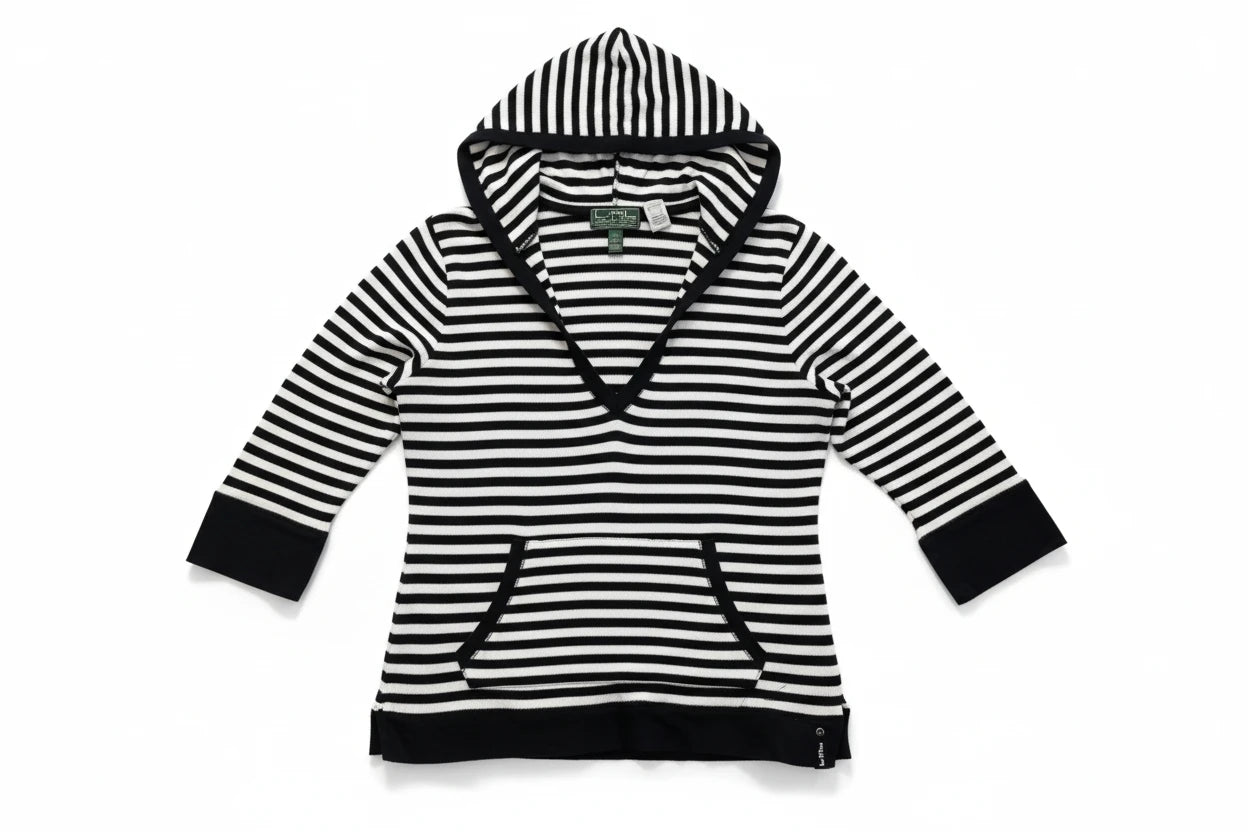 Top Long Sleeve By Lauren By Ralph Lauren In Blue & White, Size: Xl
