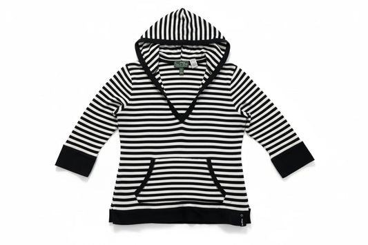 Top Long Sleeve By Lauren By Ralph Lauren In Blue & White, Size: Xl