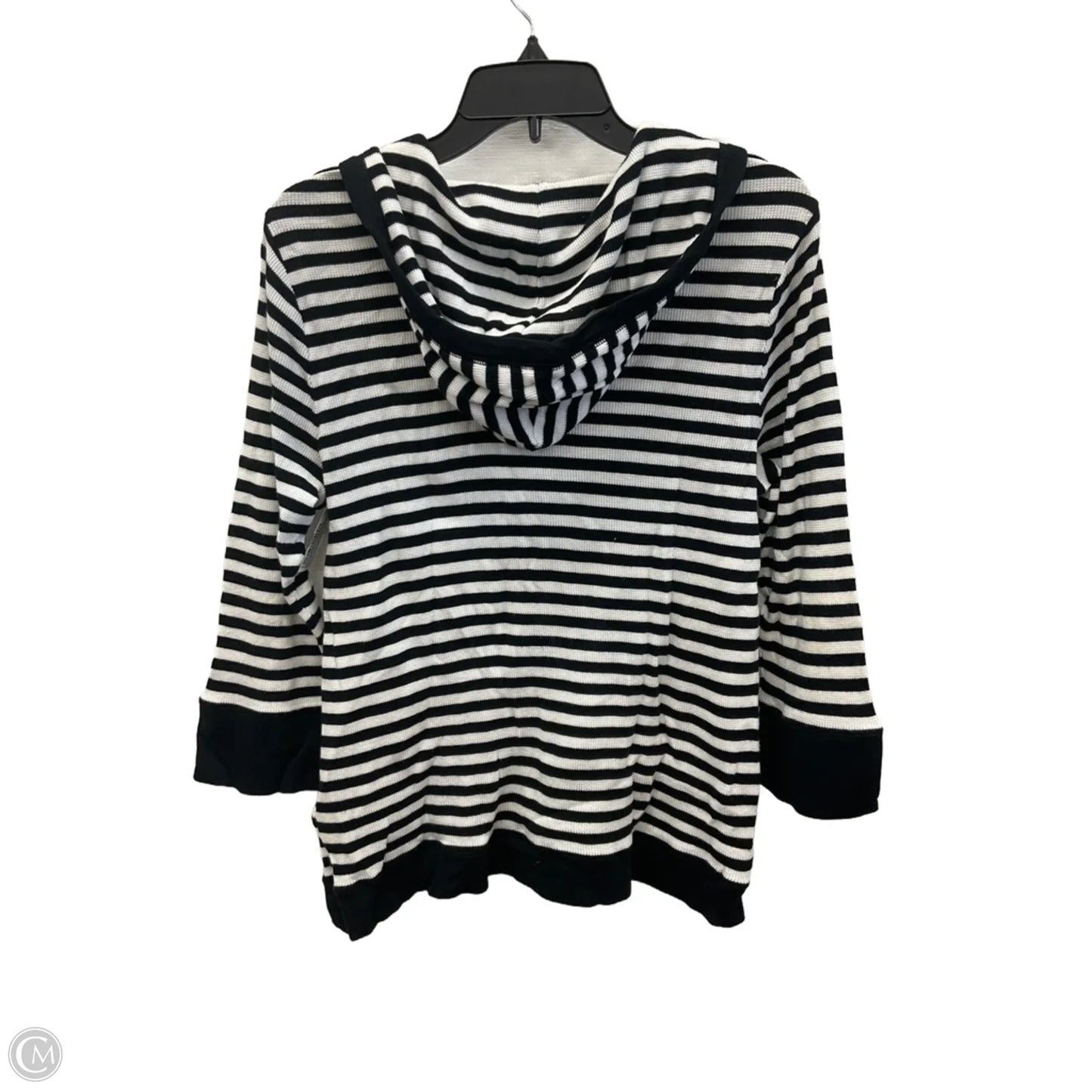 Top Long Sleeve By Lauren By Ralph Lauren In Blue & White, Size: Xl