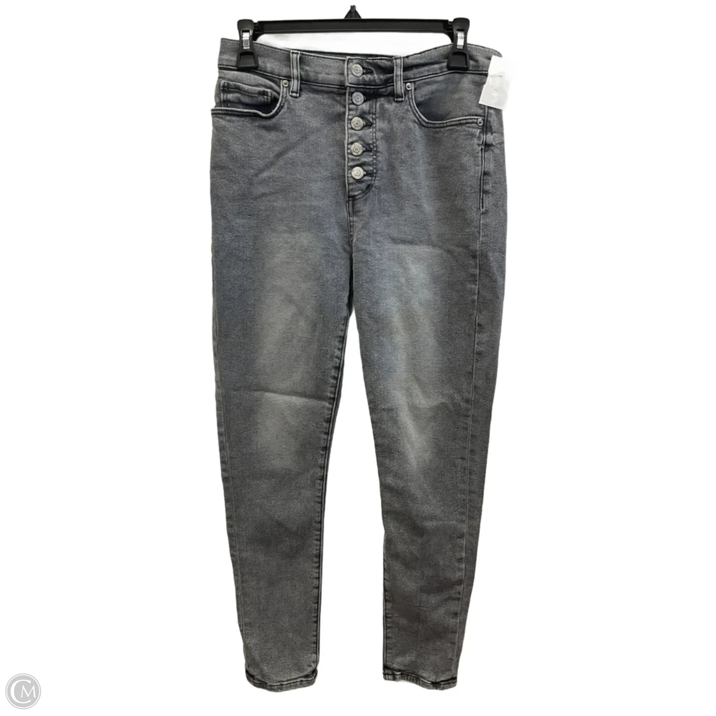 Jeans Skinny By Loft In Grey Denim, Size: 4