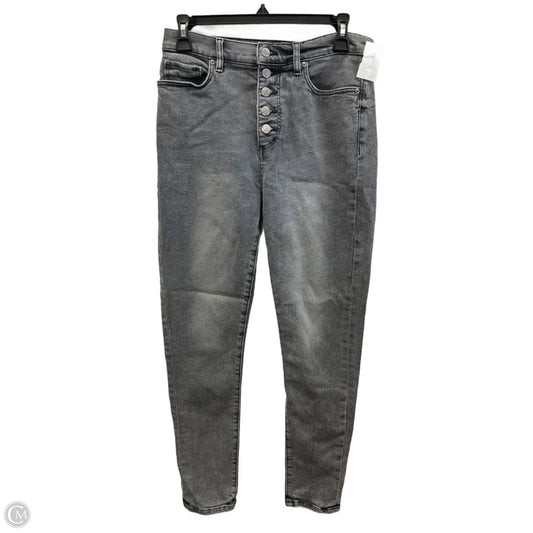 Jeans Skinny By Loft In Grey Denim, Size: 4