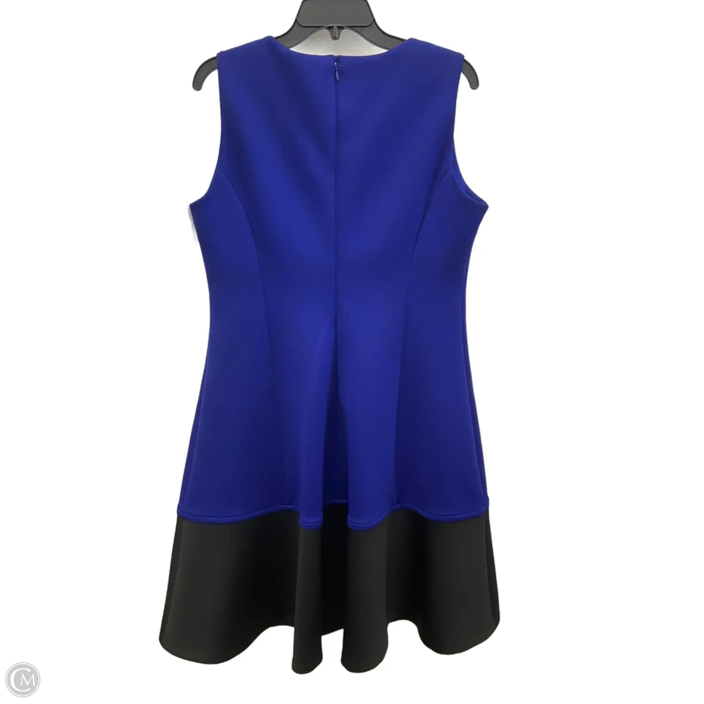 Dress Party Midi By Calvin Klein In Black & Blue, Size: Xl