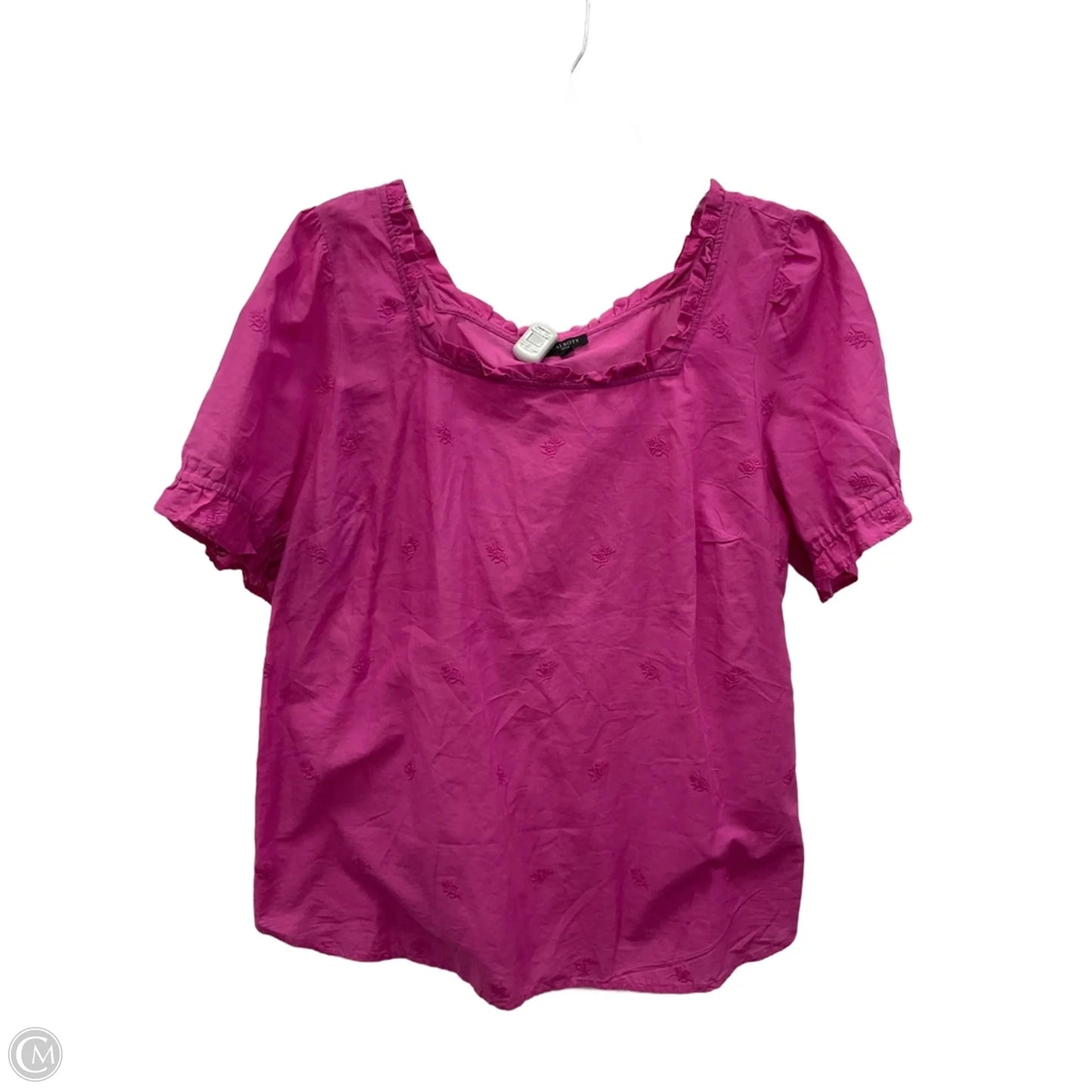Top Short Sleeve Basic By Talbots In Pink, Size: Xlp