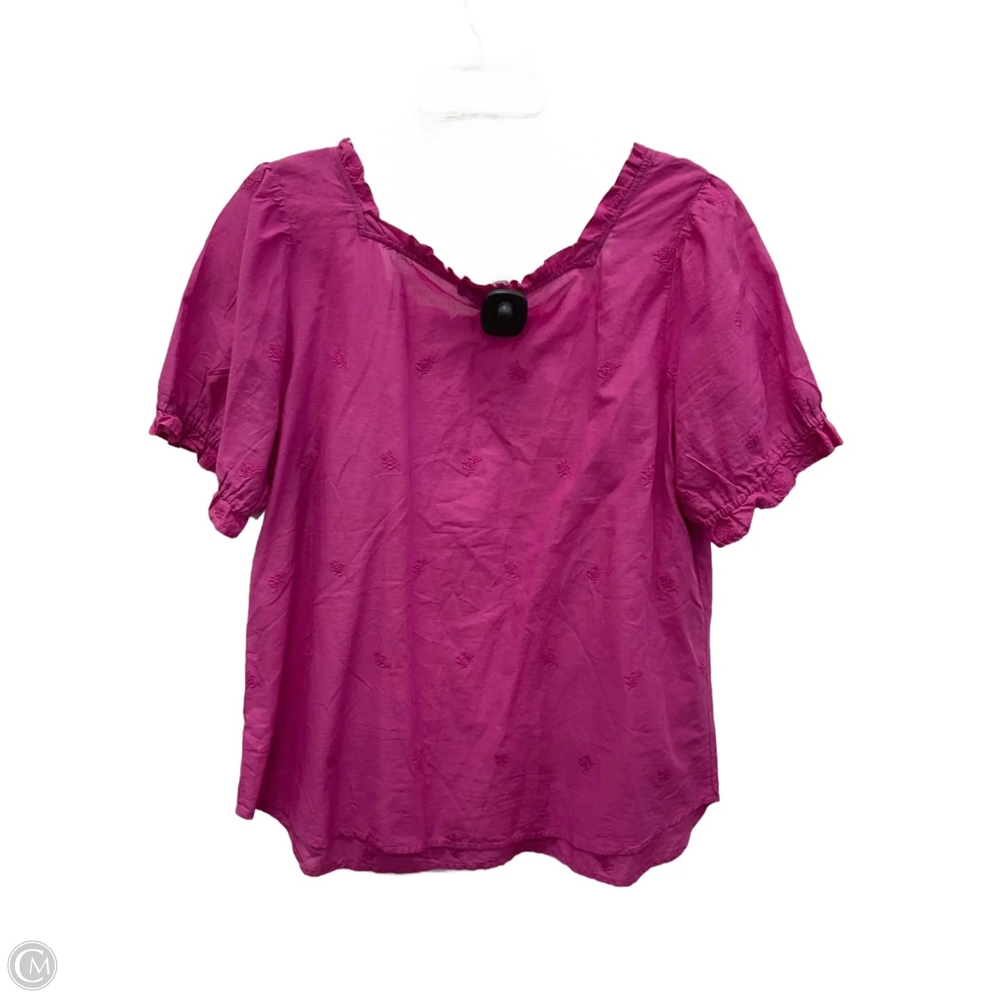 Top Short Sleeve Basic By Talbots In Pink, Size: Xlp