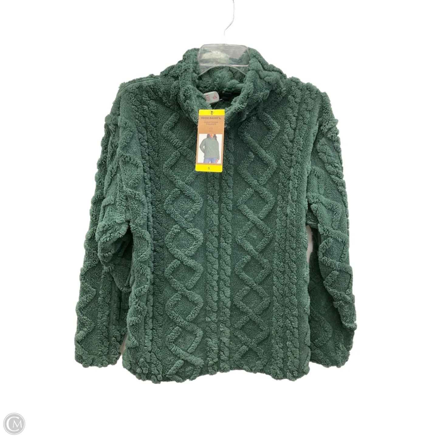 Sweatshirt Collar By Eddie Bauer In Green, Size: S