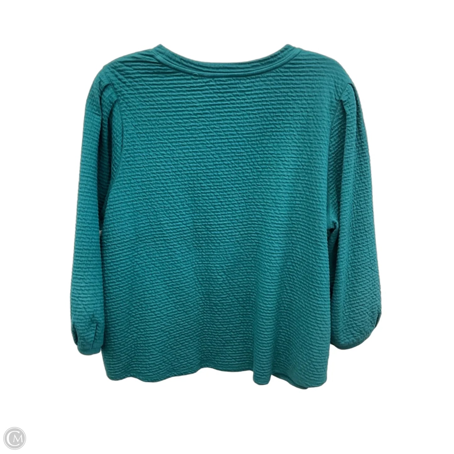 Top Long Sleeve By Chicos In Teal, Size: Xxl