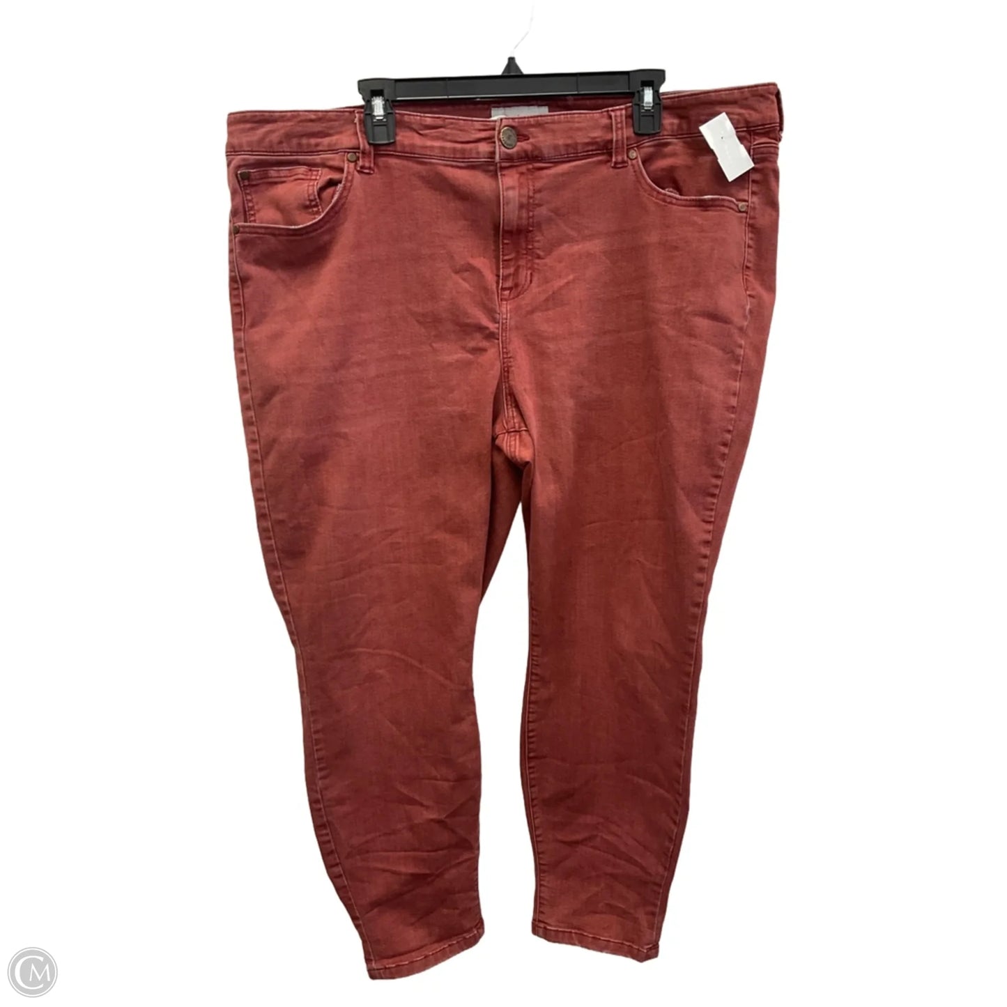 Jeans Skinny By Cmb In Red Denim, Size: 22