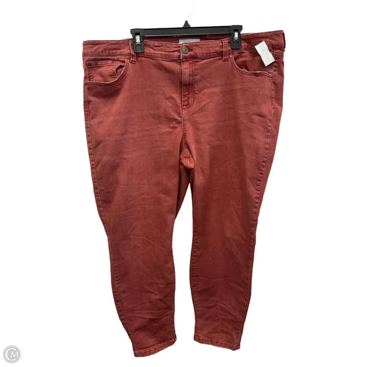 Jeans Skinny By Cmb In Red Denim, Size: 22