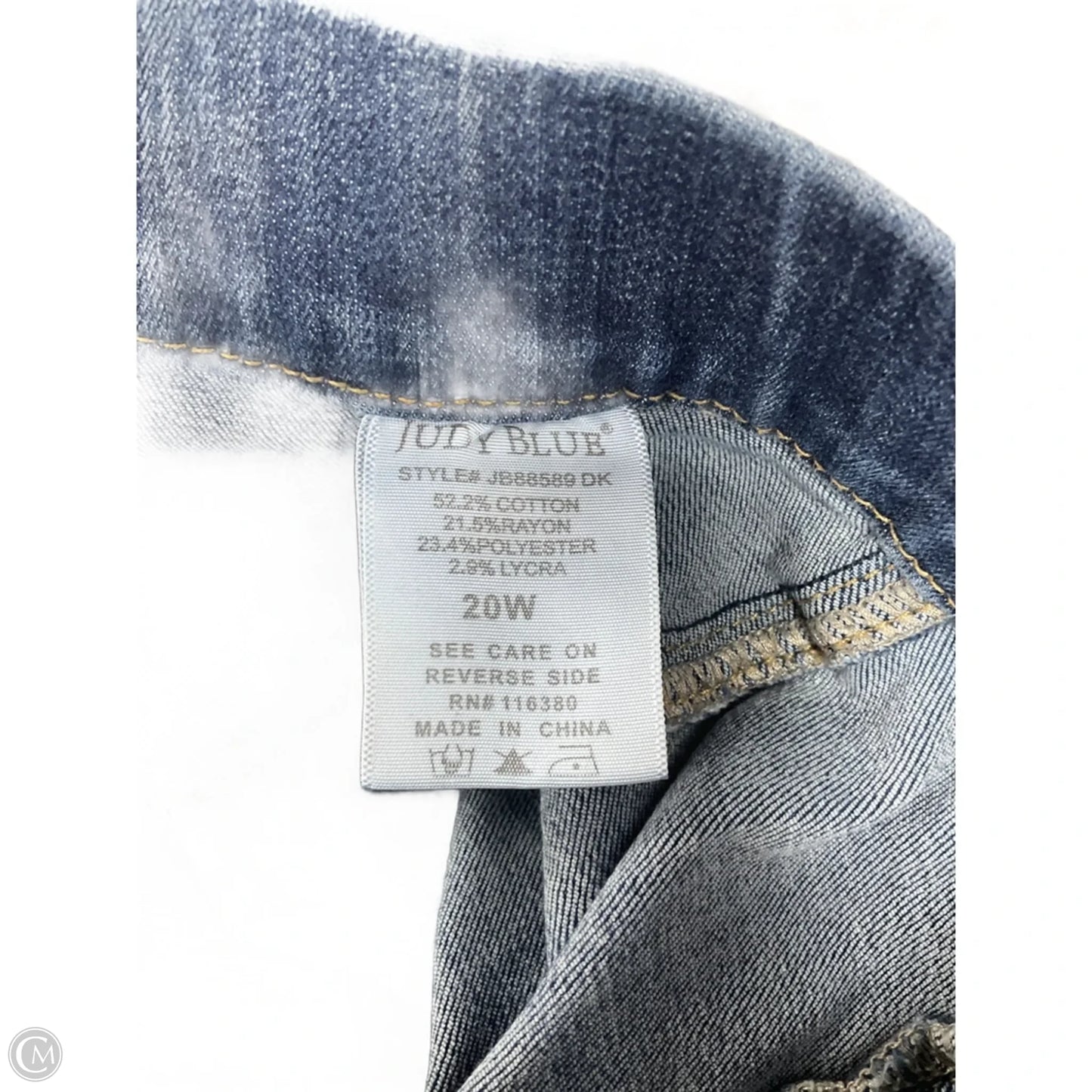 Jeans Flared By Judy Blue In Blue Denim, Size: 20