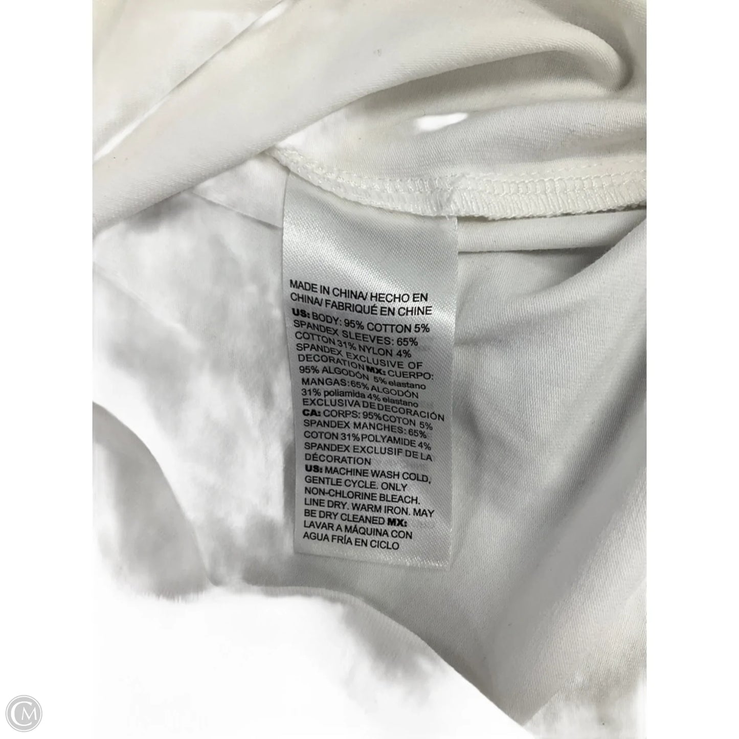 Top Short Sleeve By Chicos In Black & White, Size: M