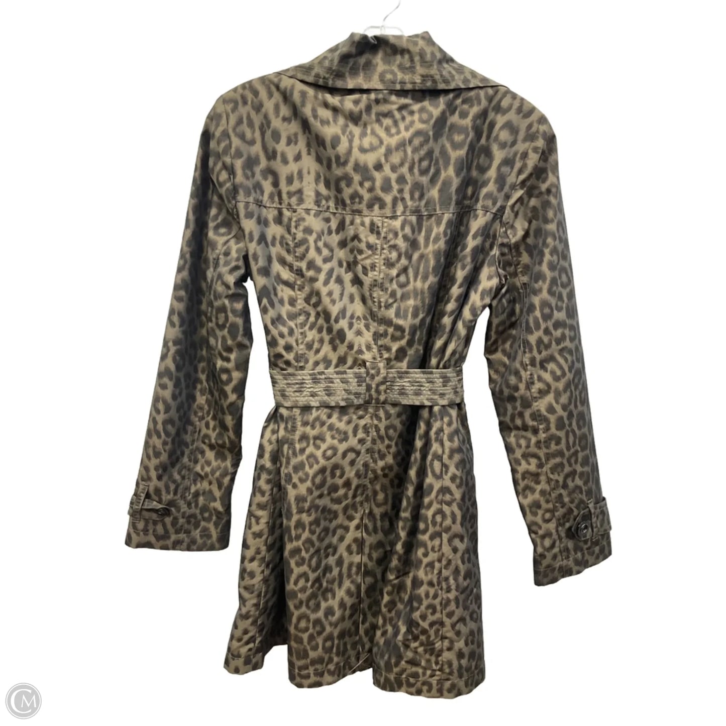 Coat Raincoat By London Fog In Brown & Green, Size: S