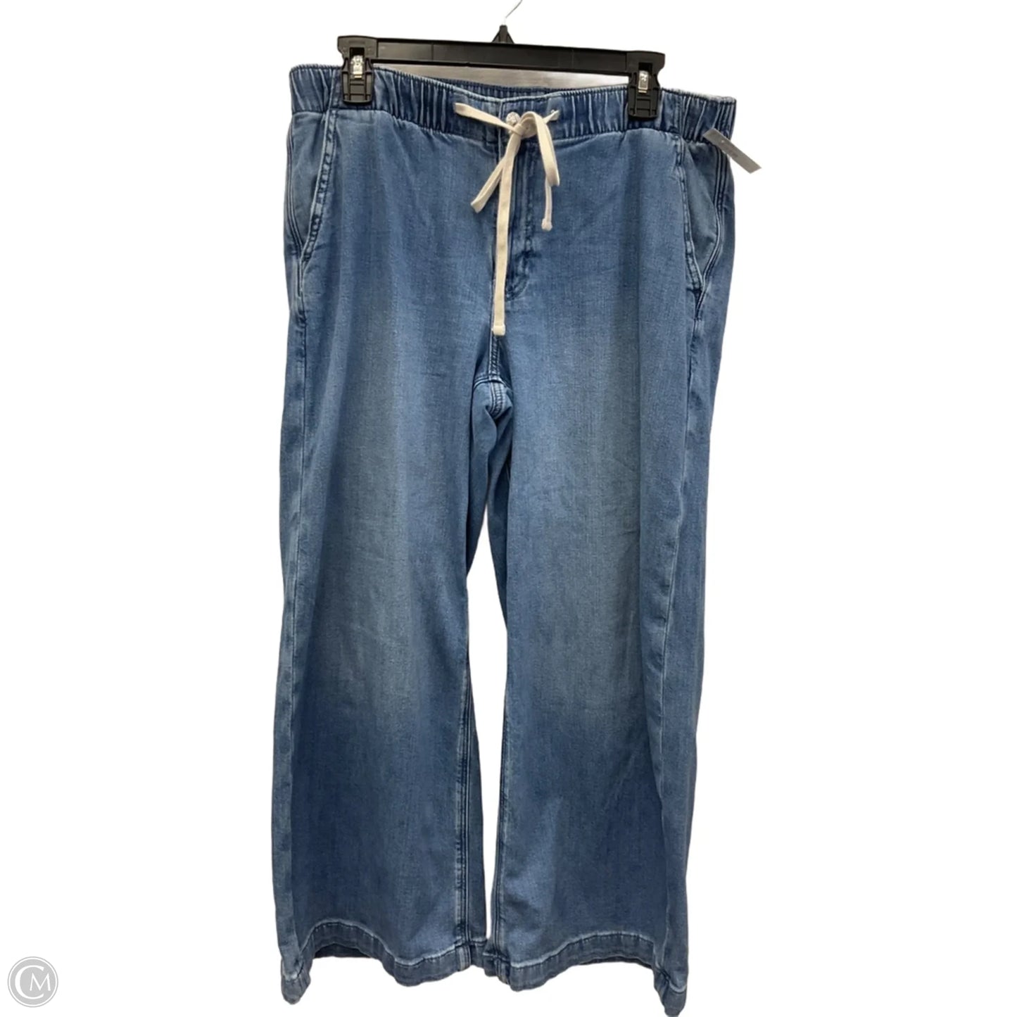Jeans Wide Leg By American Eagle In Blue Denim, Size: M