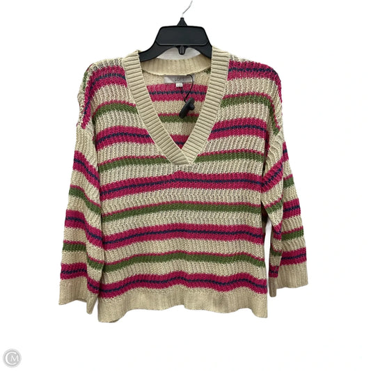 Top Long Sleeve By Loft In Pink & Tan, Size: M