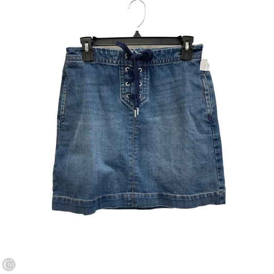 Skirt Mini & Short By Loft In Blue Denim, Size: 6